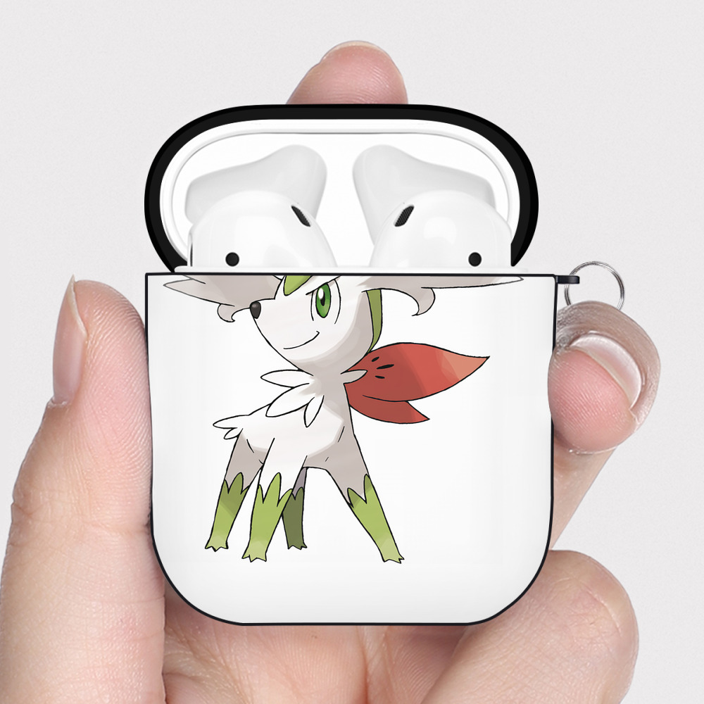（画像用） ポケットモンスター Pokémon AirPods 第2世代保護ケース ハードシェル ブラック 耐衝撃・防指紋・カラビナ付き