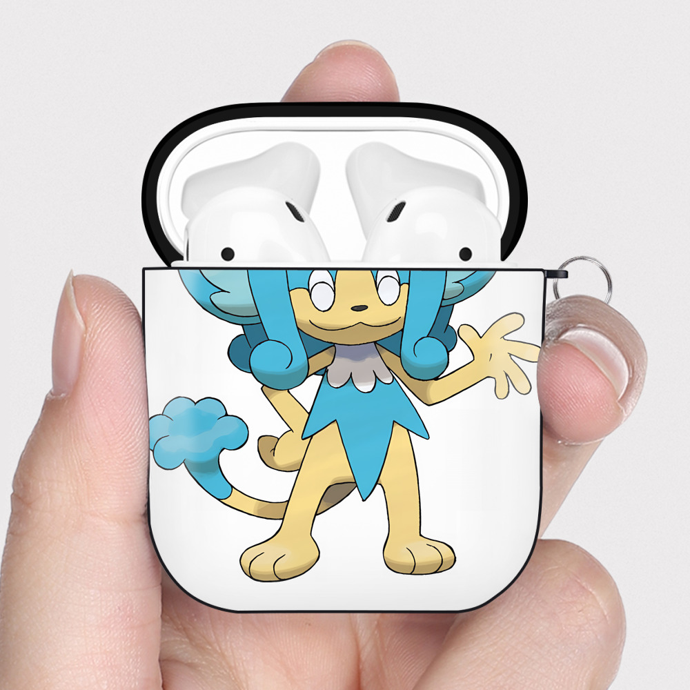 （画像用） ポケットモンスター Pokémon AirPods 第2世代保護ケース ハードシェル ブラック 耐衝撃・防指紋・カラビナ付き
