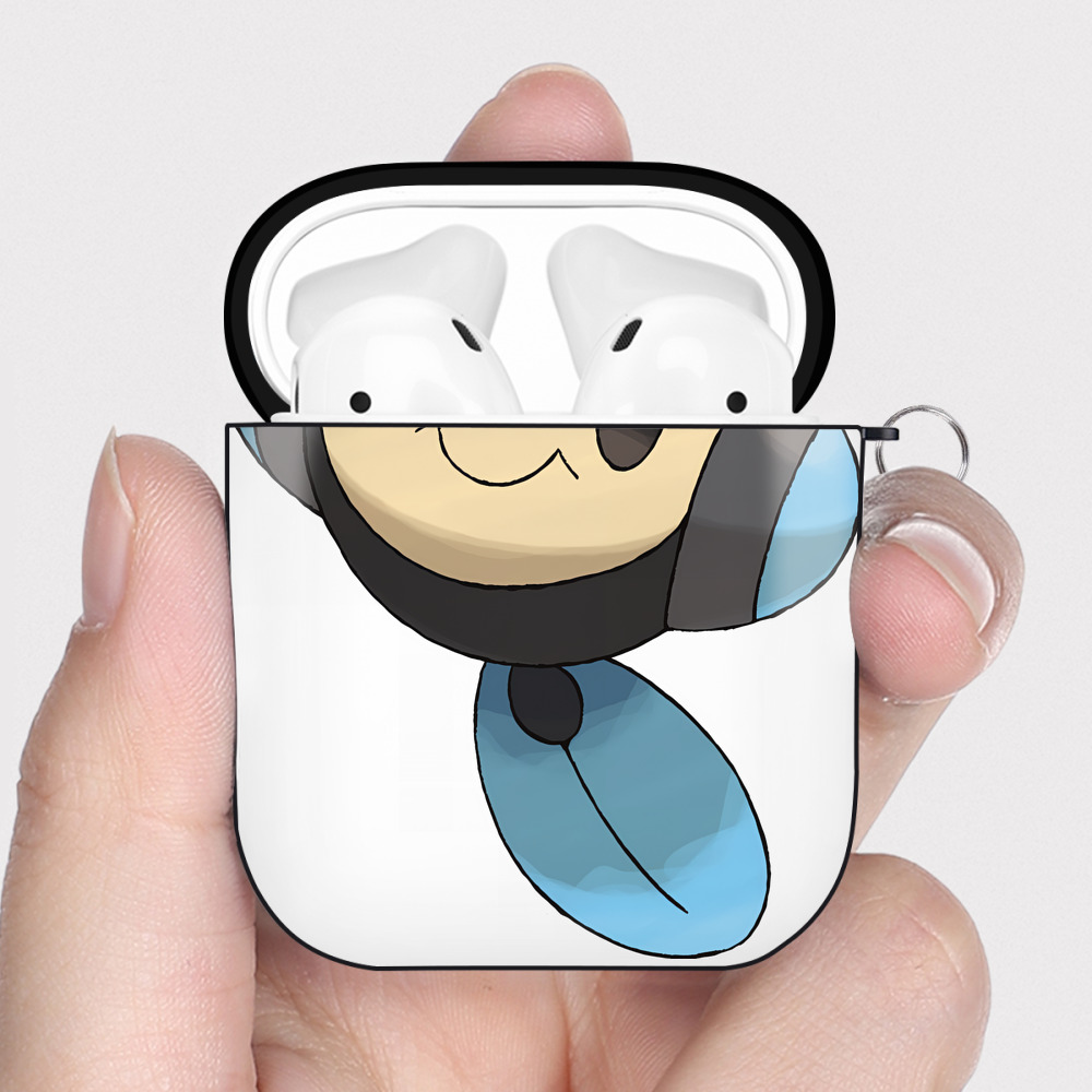 （画像用） ポケットモンスター Pokémon AirPods 第2世代保護ケース ハードシェル ブラック 耐衝撃・防指紋・カラビナ付き