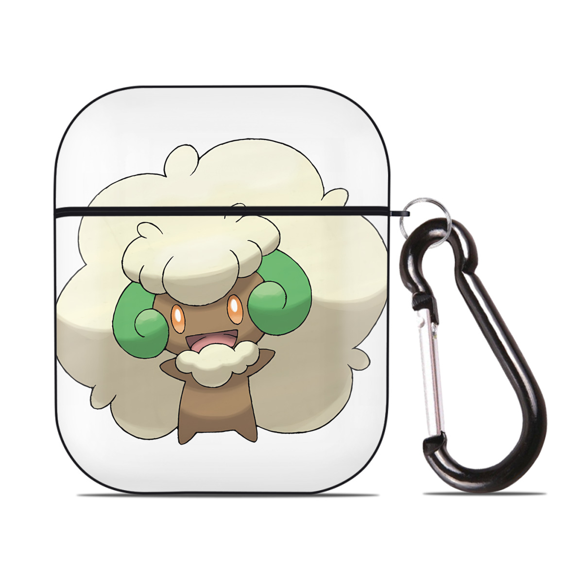（画像用） ポケットモンスター Pokémon AirPods 第2世代保護ケース ハードシェル ブラック 耐衝撃・防指紋・カラビナ付き