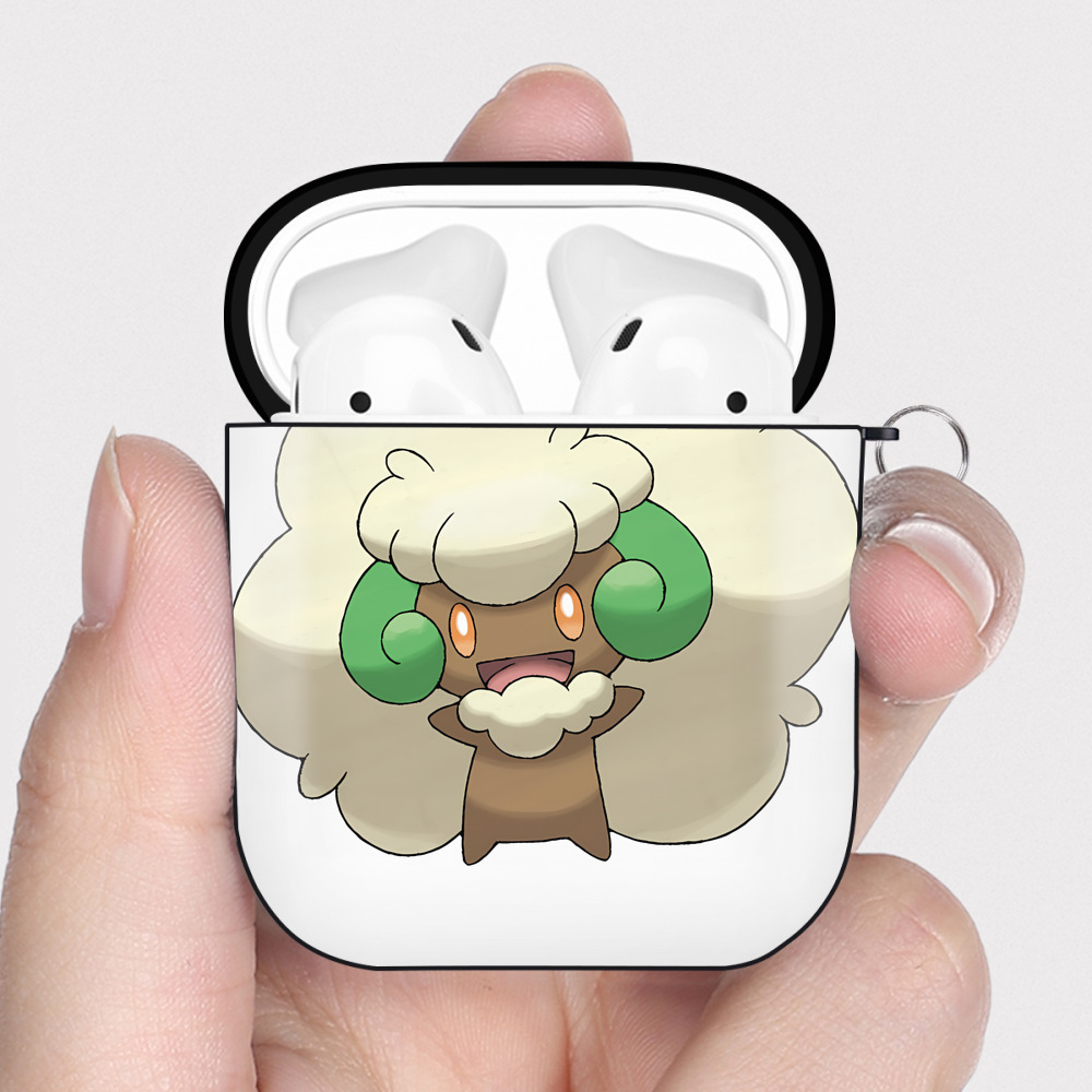 （画像用） ポケットモンスター Pokémon AirPods 第2世代保護ケース ハードシェル ブラック 耐衝撃・防指紋・カラビナ付き