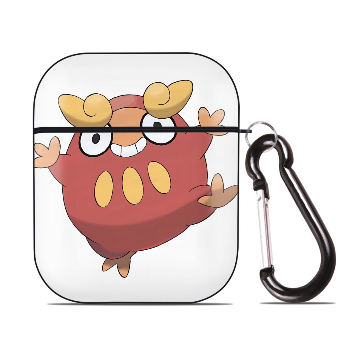 （画像用） ポケットモンスター Pokémon AirPods 第2世代保護ケース ハードシェル ブラック 耐衝撃・防指紋・カラビナ付き