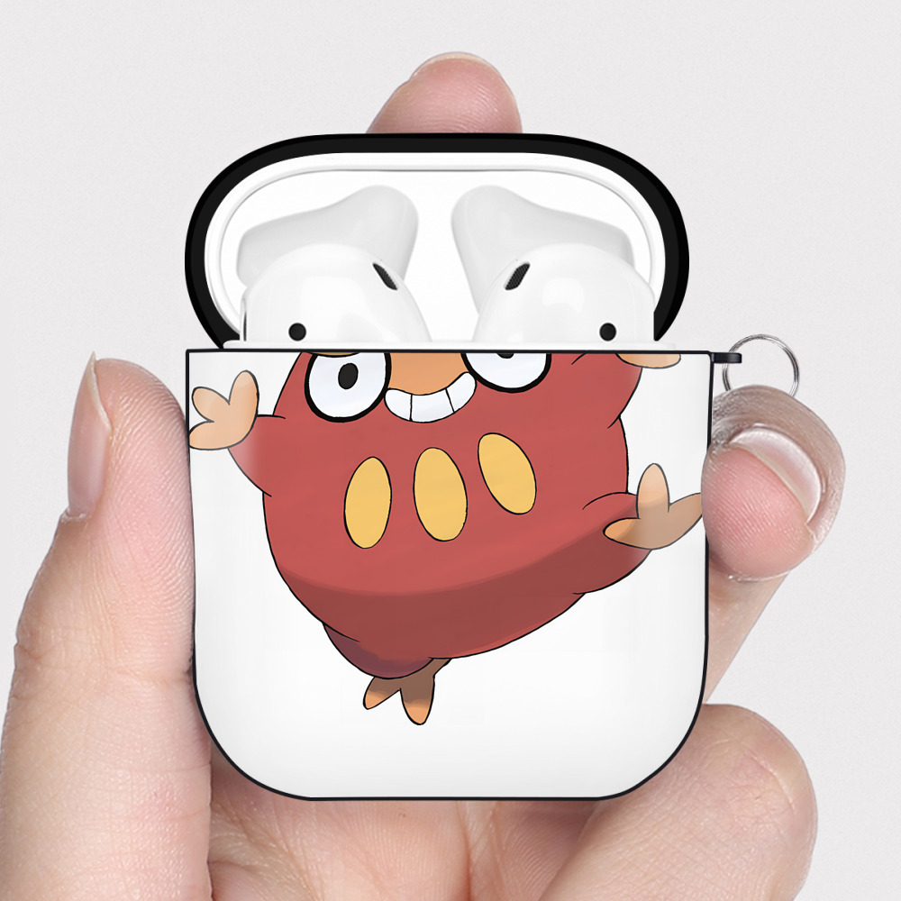 （画像用） ポケットモンスター Pokémon AirPods 第2世代保護ケース ハードシェル ブラック 耐衝撃・防指紋・カラビナ付き