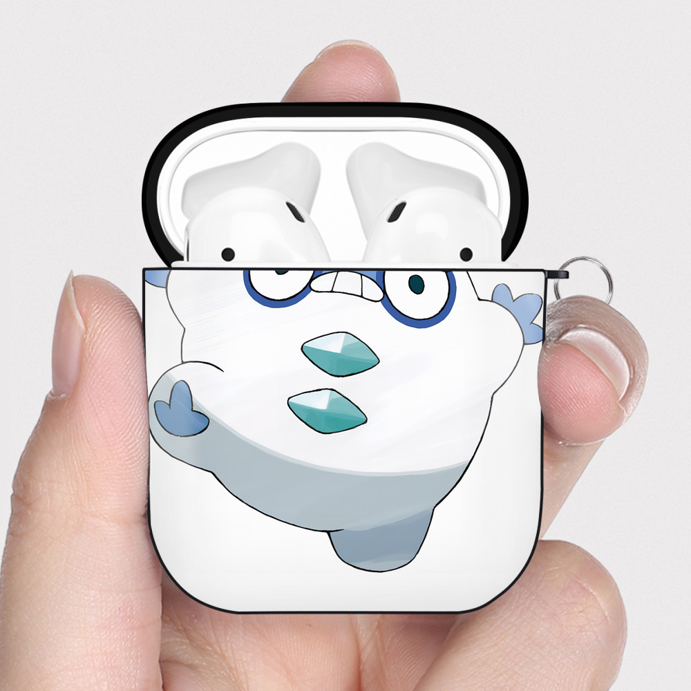（画像用） ポケットモンスター Pokémon AirPods 第2世代保護ケース ハードシェル ブラック 耐衝撃・防指紋・カラビナ付き
