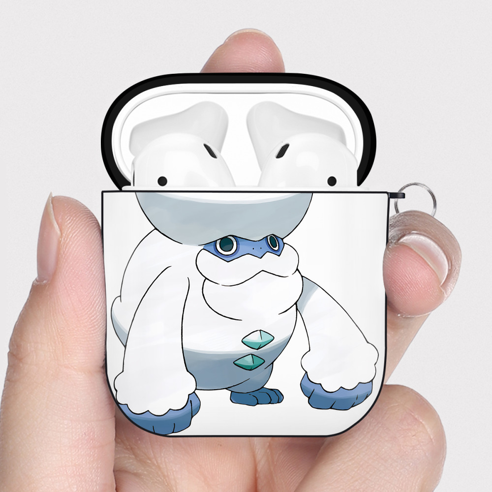 （画像用） ポケットモンスター Pokémon AirPods 第2世代保護ケース ハードシェル ブラック 耐衝撃・防指紋・カラビナ付き