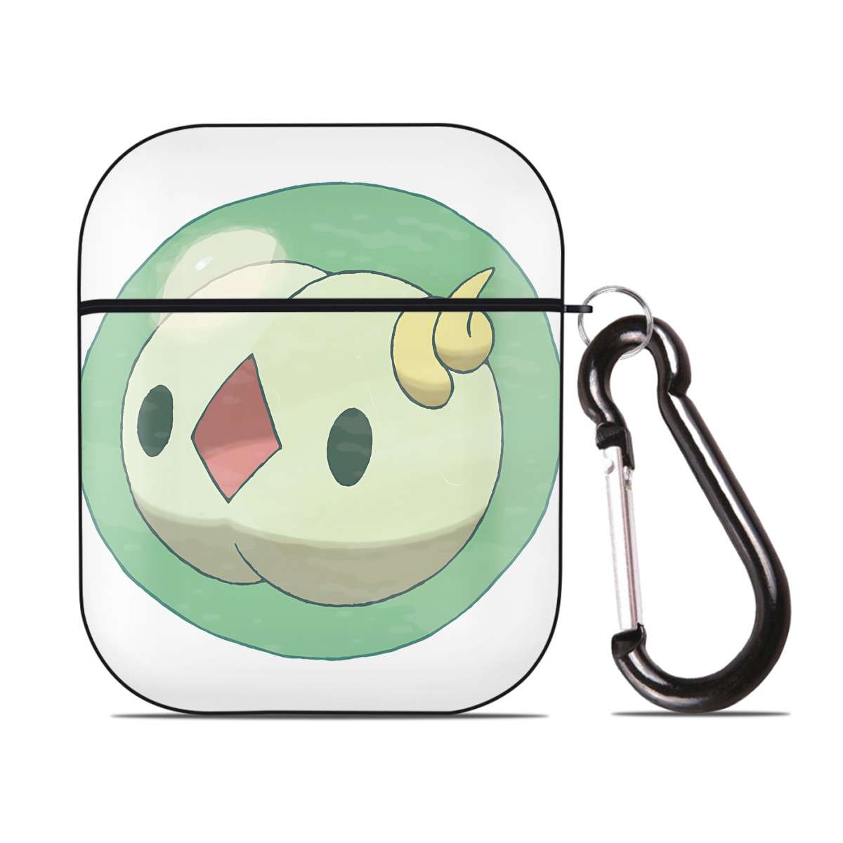 （画像用） ポケットモンスター Pokémon AirPods 第2世代保護ケース ハードシェル ブラック 耐衝撃・防指紋・カラビナ付き