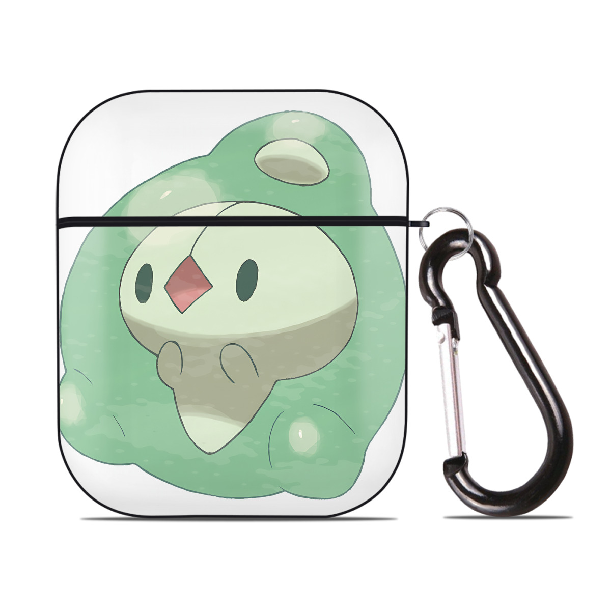 （画像用） ポケットモンスター Pokémon AirPods 第2世代保護ケース ハードシェル ブラック 耐衝撃・防指紋・カラビナ付き