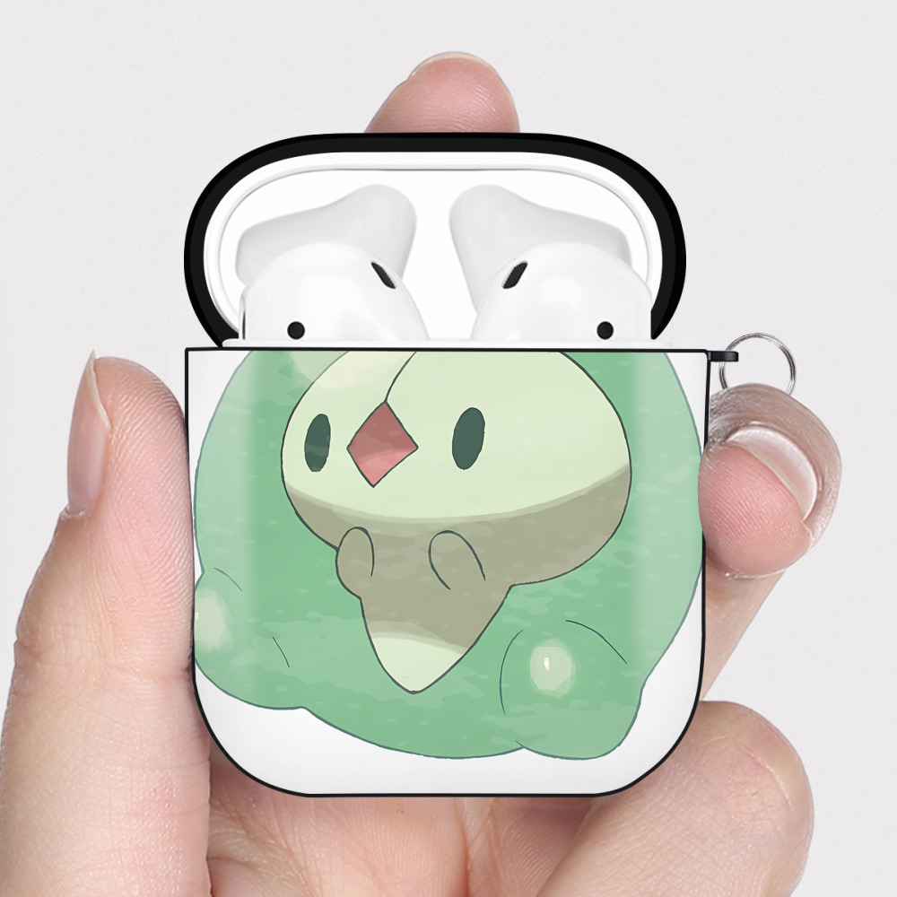 （画像用） ポケットモンスター Pokémon AirPods 第2世代保護ケース ハードシェル ブラック 耐衝撃・防指紋・カラビナ付き