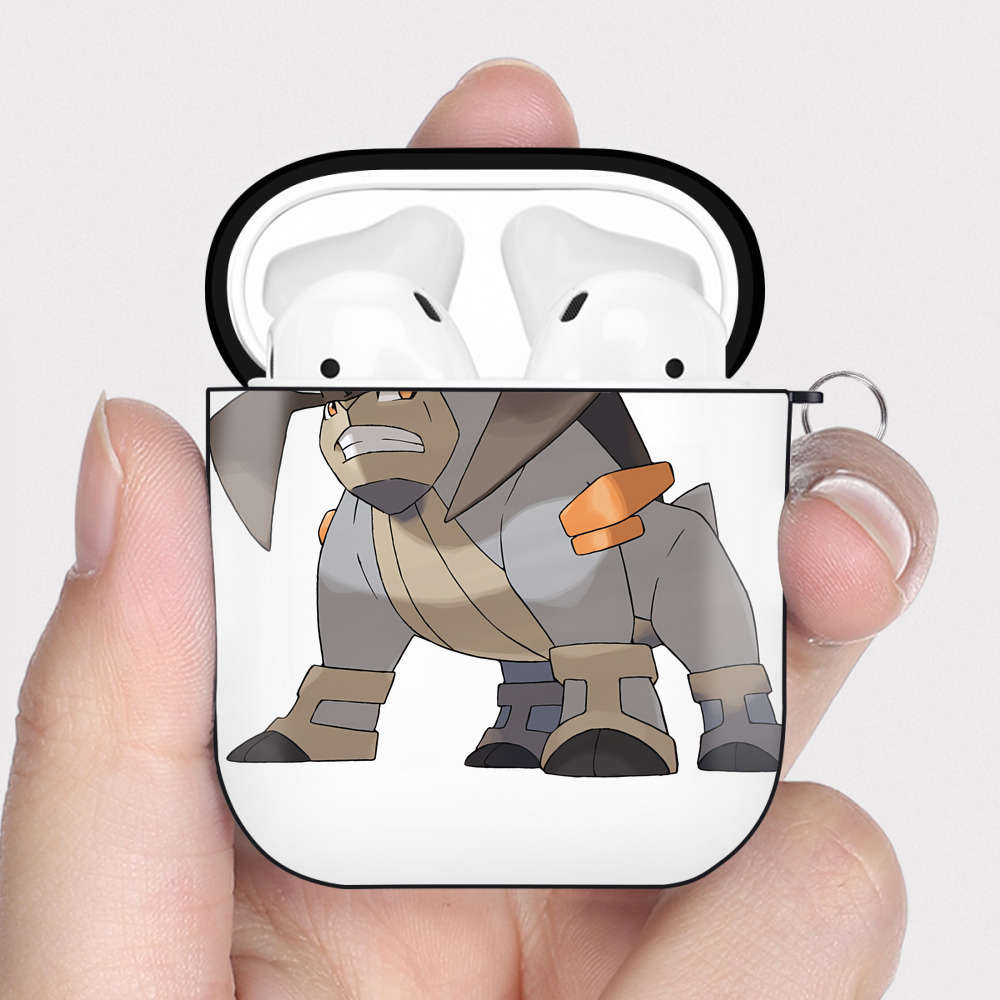 （画像用） ポケットモンスター Pokémon AirPods 第2世代保護ケース ハードシェル ブラック 耐衝撃・防指紋・カラビナ付き