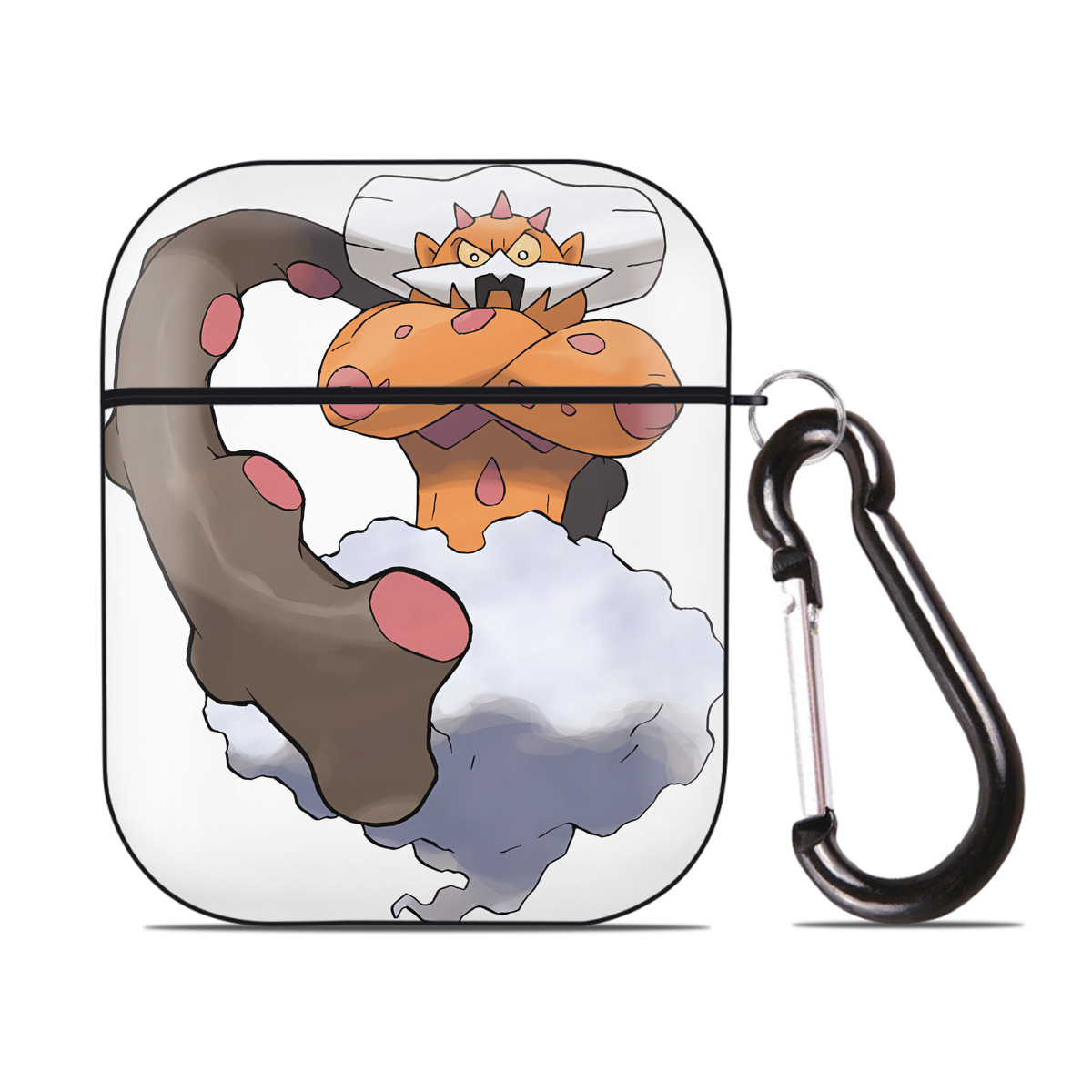 （画像用） ポケットモンスター Pokémon AirPods 第2世代保護ケース ハードシェル ブラック 耐衝撃・防指紋・カラビナ付き