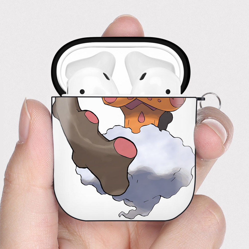 （画像用） ポケットモンスター Pokémon AirPods 第2世代保護ケース ハードシェル ブラック 耐衝撃・防指紋・カラビナ付き