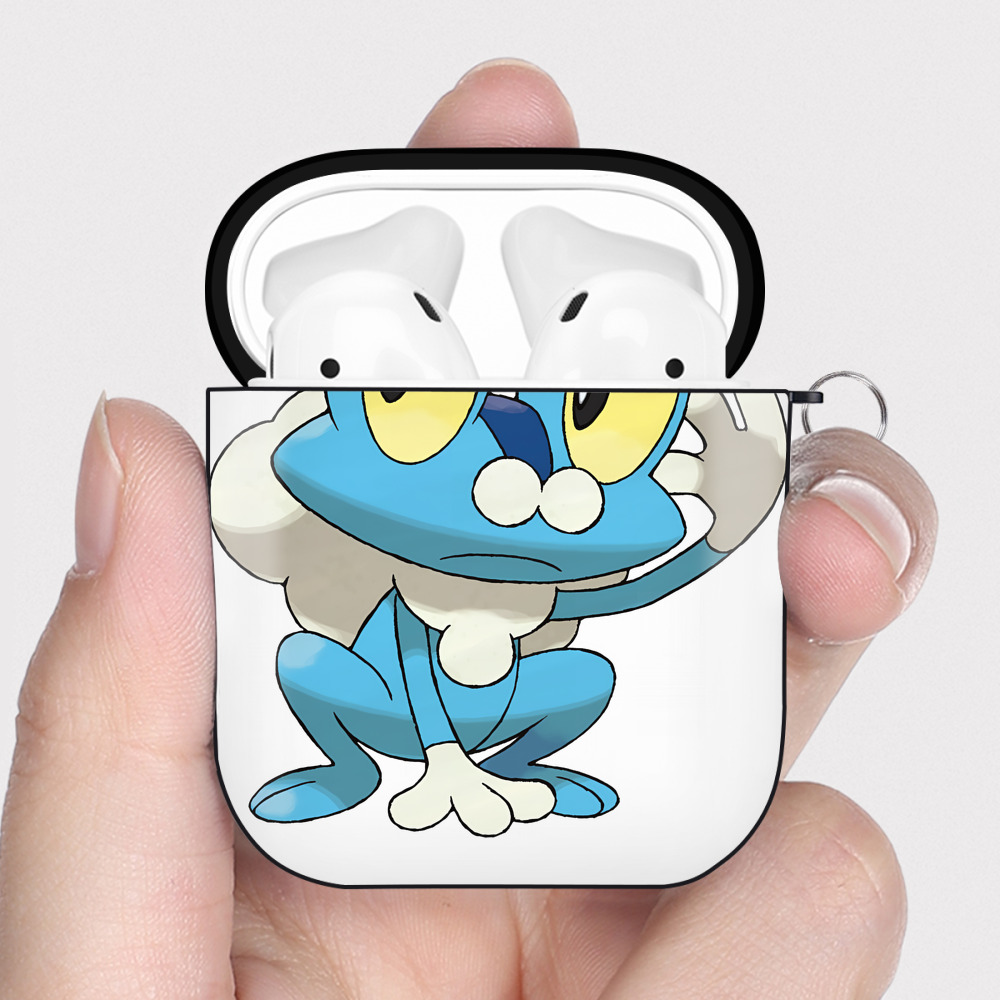 （画像用） ポケットモンスター Pokémon AirPods 第2世代保護ケース ハードシェル ブラック 耐衝撃・防指紋・カラビナ付き