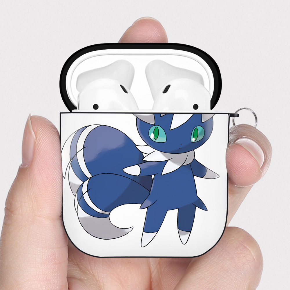 （画像用） ポケットモンスター Pokémon AirPods 第2世代保護ケース ハードシェル ブラック 耐衝撃・防指紋・カラビナ付き