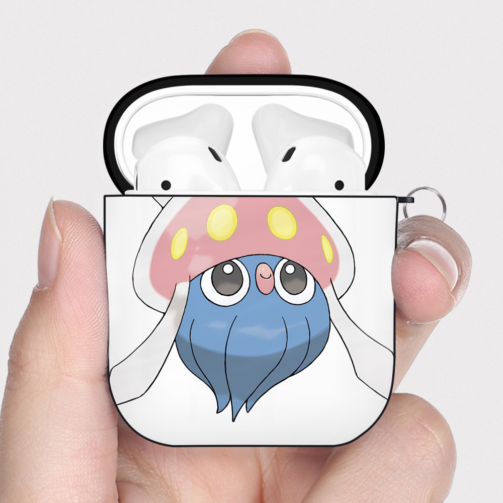 （画像用） ポケットモンスター Pokémon AirPods 第2世代保護ケース ハードシェル ブラック 耐衝撃・防指紋・カラビナ付き