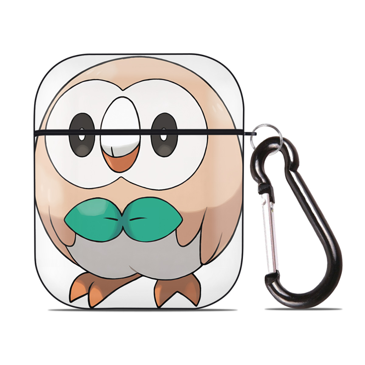 （画像用） ポケットモンスター Pokémon AirPods 第2世代保護ケース ハードシェル ブラック 耐衝撃・防指紋・カラビナ付き