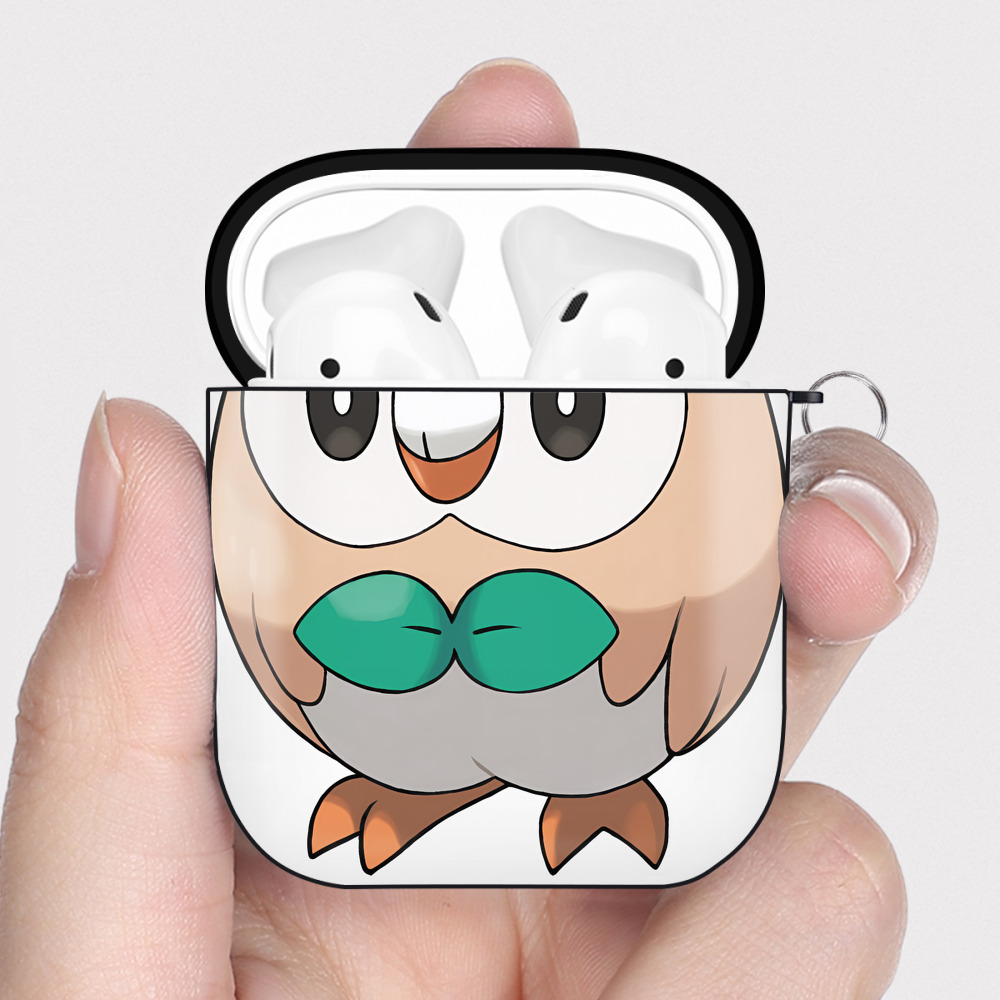（画像用） ポケットモンスター Pokémon AirPods 第2世代保護ケース ハードシェル ブラック 耐衝撃・防指紋・カラビナ付き
