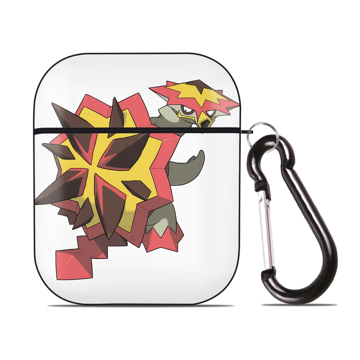 （画像用） ポケットモンスター Pokémon AirPods 第2世代保護ケース ハードシェル ブラック 耐衝撃・防指紋・カラビナ付き