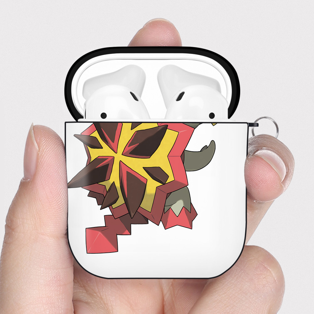 （画像用） ポケットモンスター Pokémon AirPods 第2世代保護ケース ハードシェル ブラック 耐衝撃・防指紋・カラビナ付き