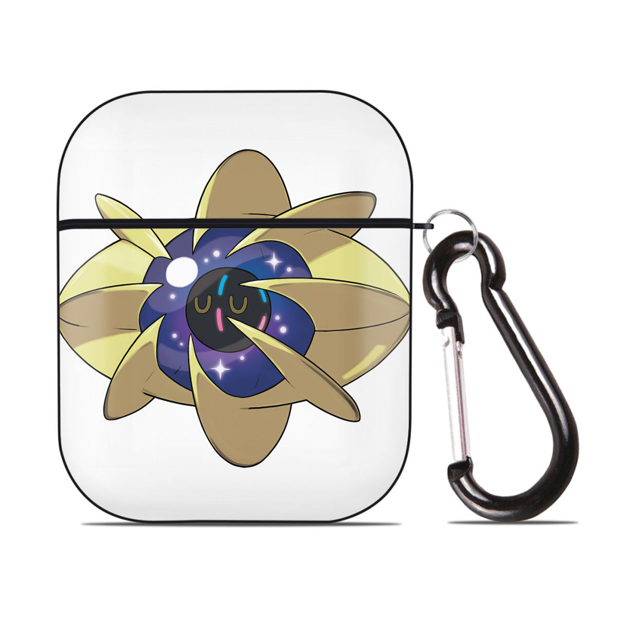 （画像用） ポケットモンスター Pokémon AirPods 第2世代保護ケース ハードシェル ブラック 耐衝撃・防指紋・カラビナ付き