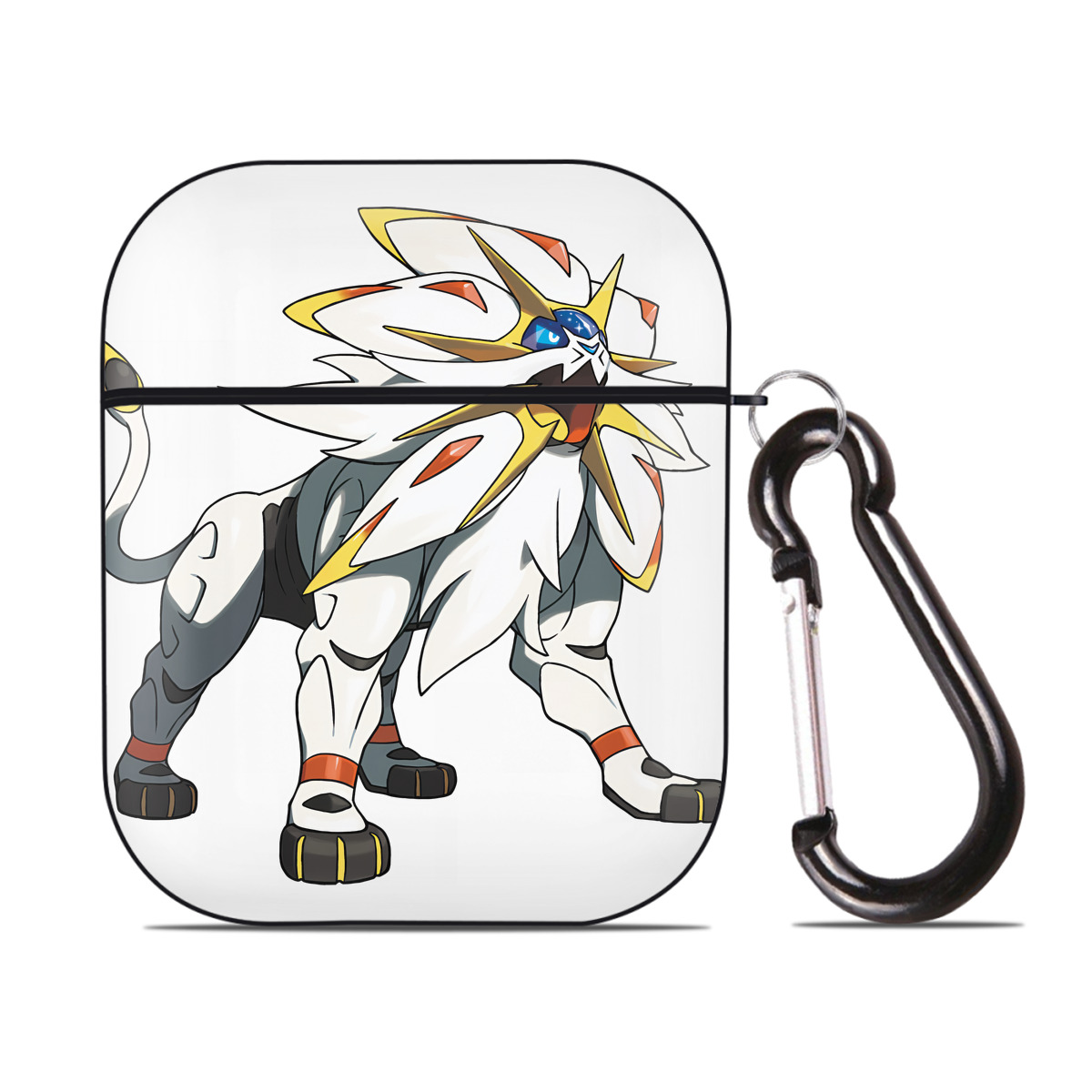 （画像用） ポケットモンスター Pokémon AirPods 第2世代保護ケース ハードシェル ブラック 耐衝撃・防指紋・カラビナ付き