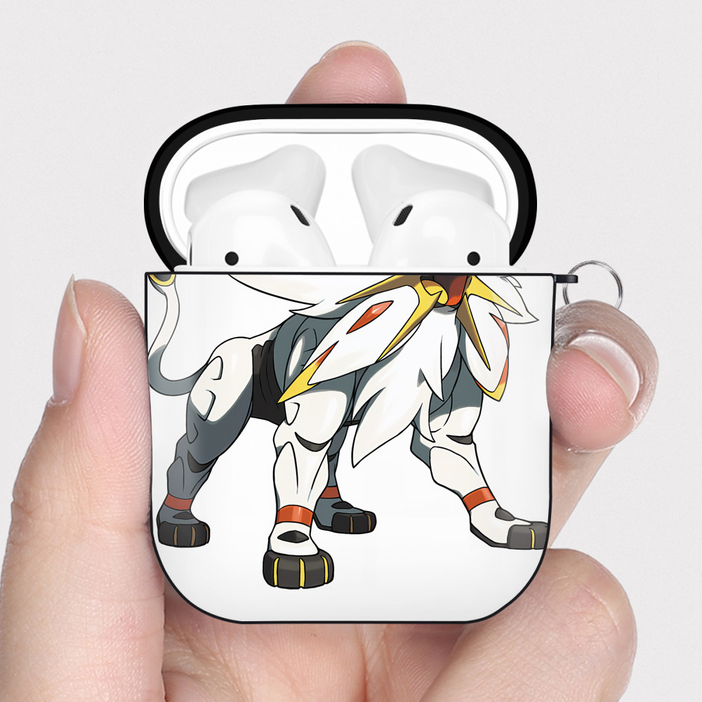 （画像用） ポケットモンスター Pokémon AirPods 第2世代保護ケース ハードシェル ブラック 耐衝撃・防指紋・カラビナ付き
