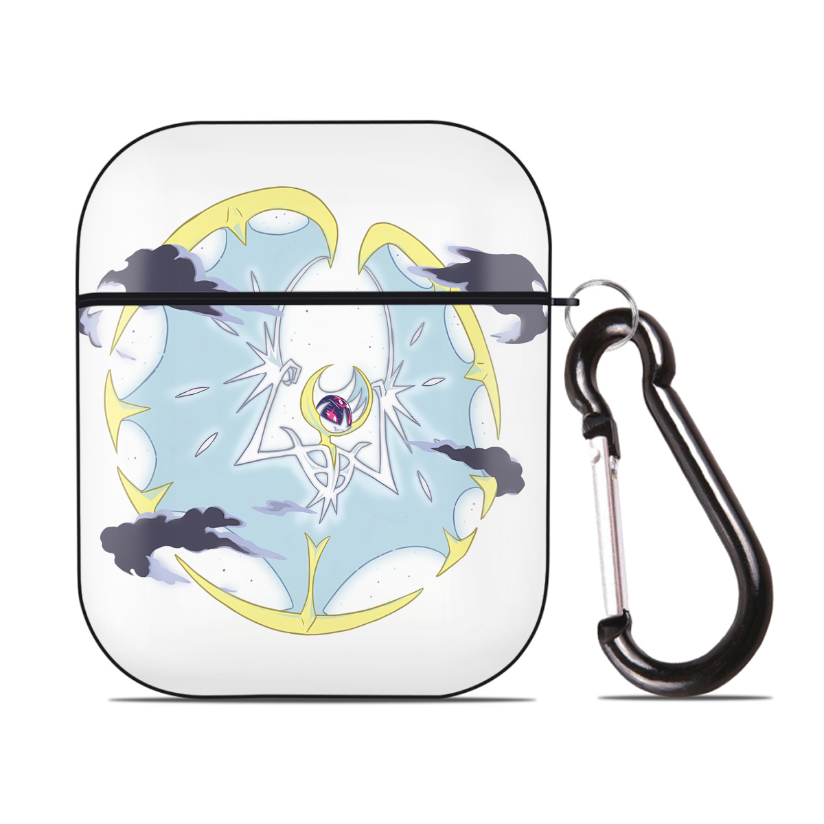 （画像用） ポケットモンスター Pokémon AirPods 第2世代保護ケース ハードシェル ブラック 耐衝撃・防指紋・カラビナ付き