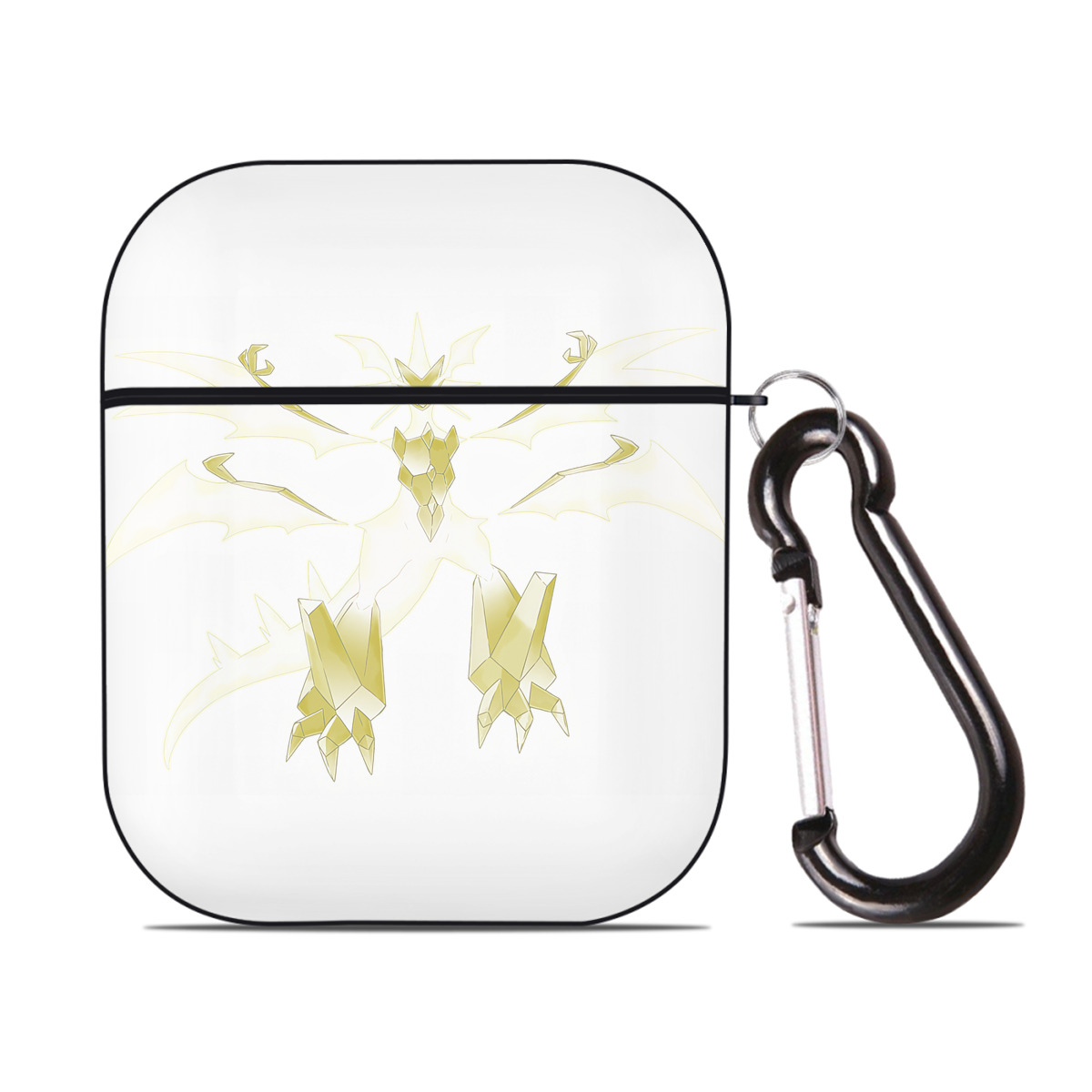 （画像用） ポケットモンスター Pokémon AirPods 第2世代保護ケース ハードシェル ブラック 耐衝撃・防指紋・カラビナ付き