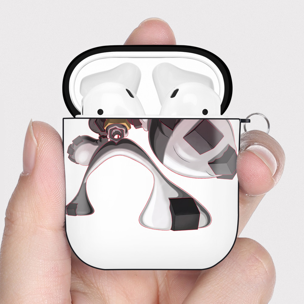 （画像用） ポケットモンスター Pokémon AirPods 第2世代保護ケース ハードシェル ブラック 耐衝撃・防指紋・カラビナ付き