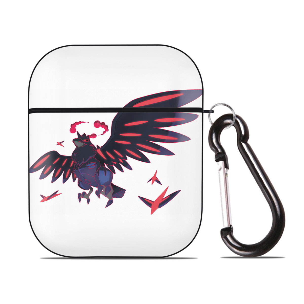 （画像用） ポケットモンスター Pokémon AirPods 第2世代保護ケース ハードシェル ブラック 耐衝撃・防指紋・カラビナ付き