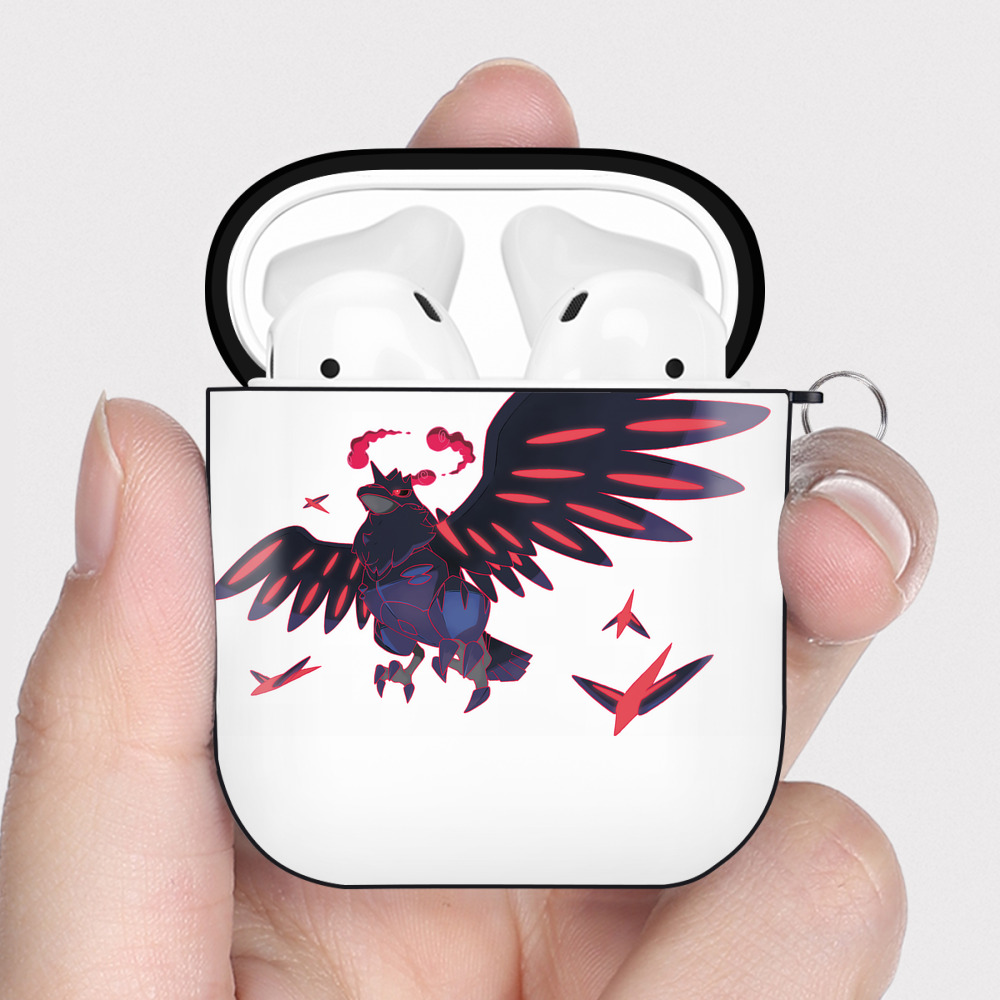 （画像用） ポケットモンスター Pokémon AirPods 第2世代保護ケース ハードシェル ブラック 耐衝撃・防指紋・カラビナ付き