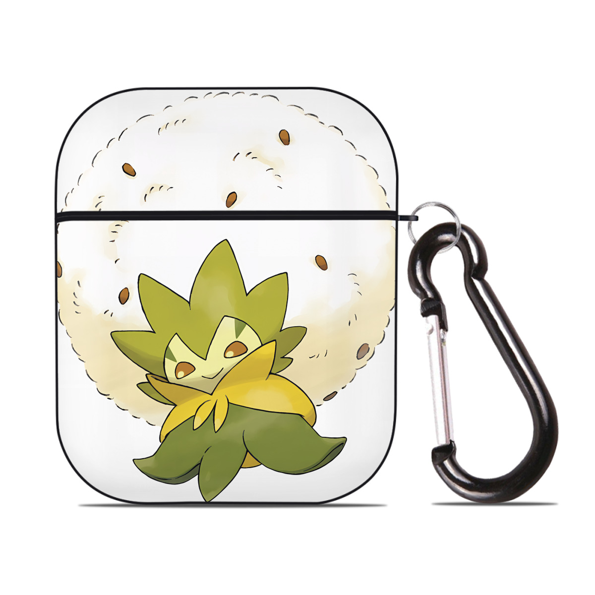 （画像用） ポケットモンスター Pokémon AirPods 第2世代保護ケース ハードシェル ブラック 耐衝撃・防指紋・カラビナ付き