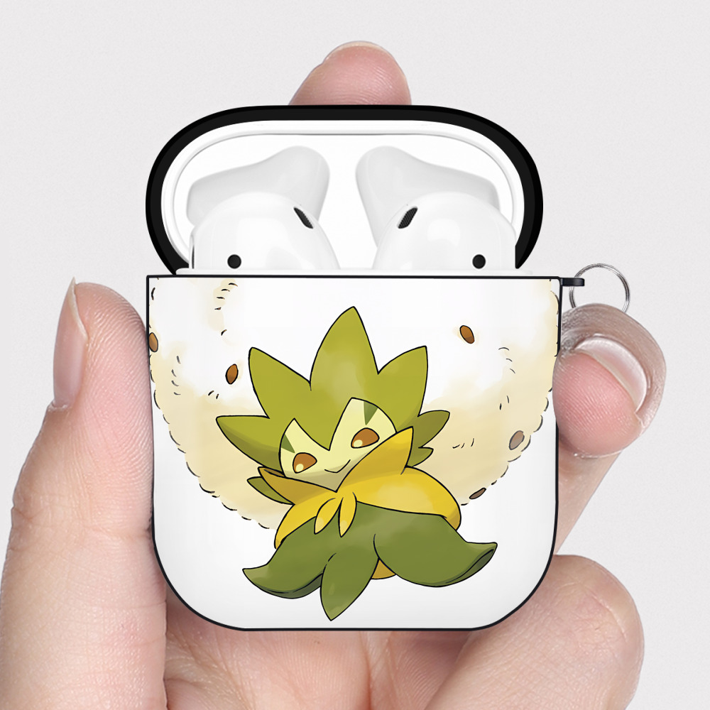 （画像用） ポケットモンスター Pokémon AirPods 第2世代保護ケース ハードシェル ブラック 耐衝撃・防指紋・カラビナ付き