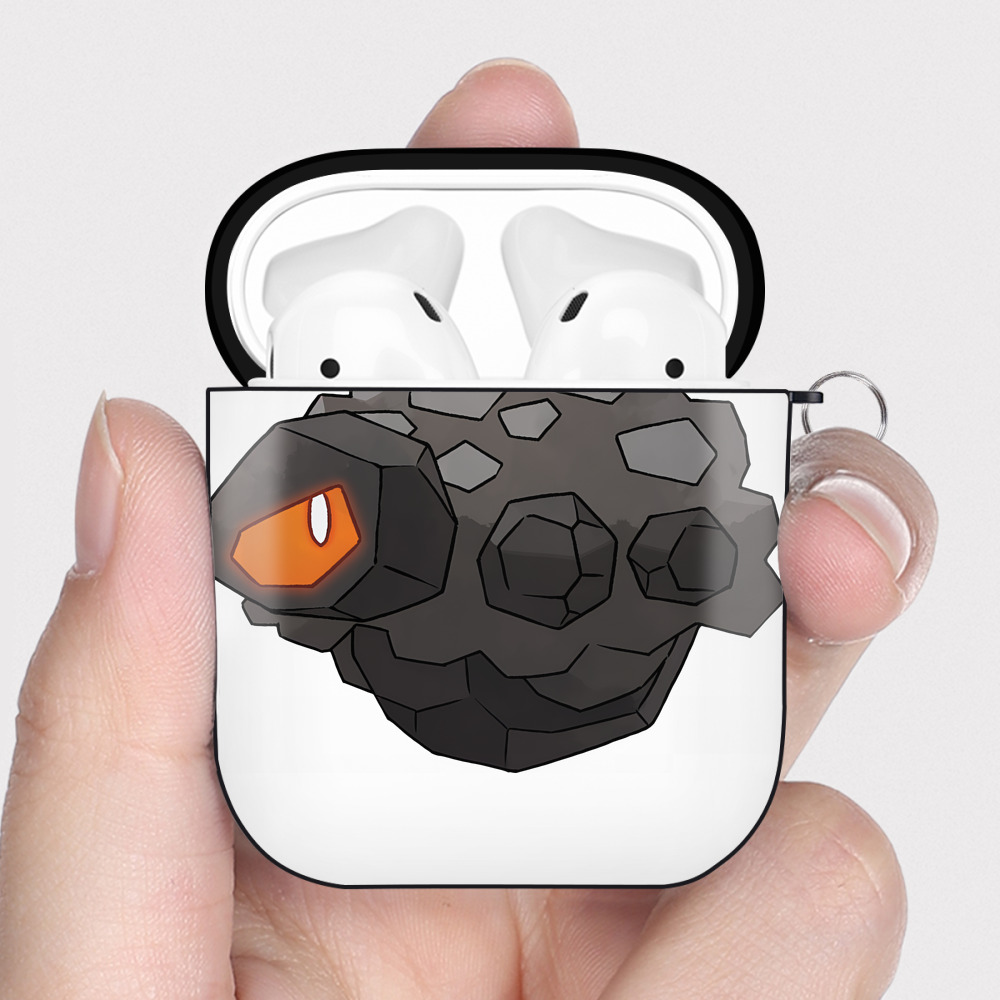 （画像用） ポケットモンスター Pokémon AirPods 第2世代保護ケース ハードシェル ブラック 耐衝撃・防指紋・カラビナ付き