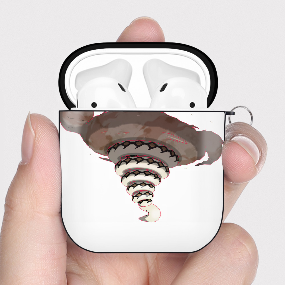 （画像用） ポケットモンスター Pokémon AirPods 第2世代保護ケース ハードシェル ブラック 耐衝撃・防指紋・カラビナ付き