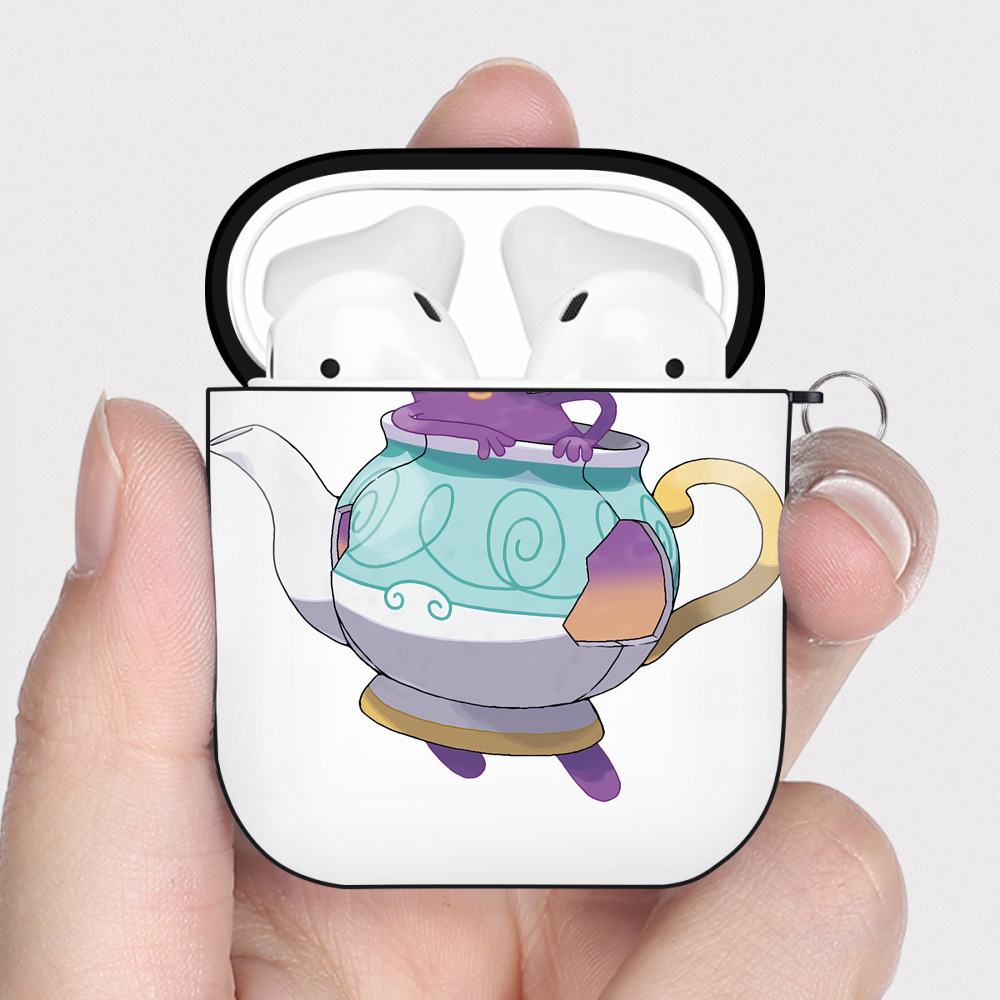 （画像用） ポケットモンスター Pokémon AirPods 第2世代保護ケース ハードシェル ブラック 耐衝撃・防指紋・カラビナ付き