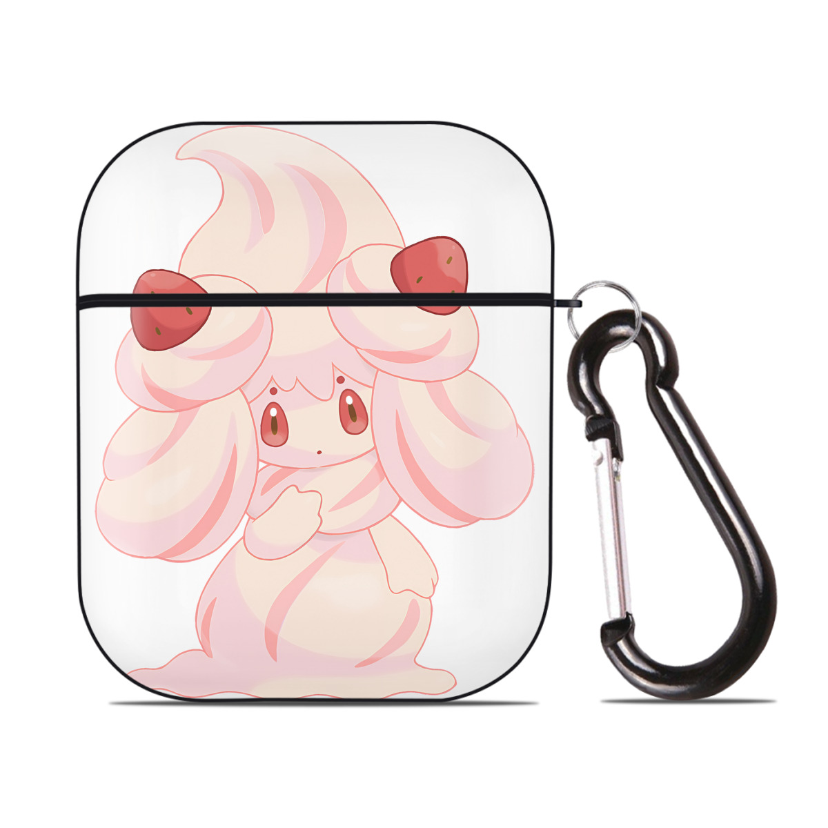 （画像用） ポケットモンスター Pokémon AirPods 第2世代保護ケース ハードシェル ブラック 耐衝撃・防指紋・カラビナ付き
