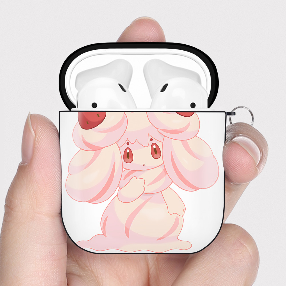 （画像用） ポケットモンスター Pokémon AirPods 第2世代保護ケース ハードシェル ブラック 耐衝撃・防指紋・カラビナ付き