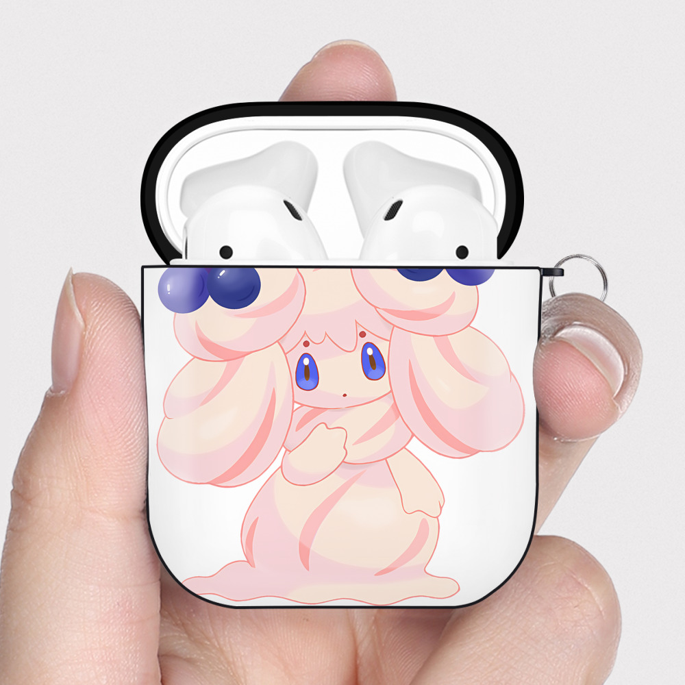（画像用） ポケットモンスター Pokémon AirPods 第2世代保護ケース ハードシェル ブラック 耐衝撃・防指紋・カラビナ付き