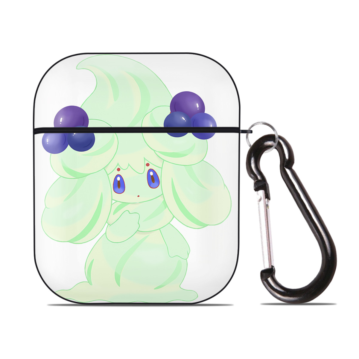 （画像用） ポケットモンスター Pokémon AirPods 第2世代保護ケース ハードシェル ブラック 耐衝撃・防指紋・カラビナ付き