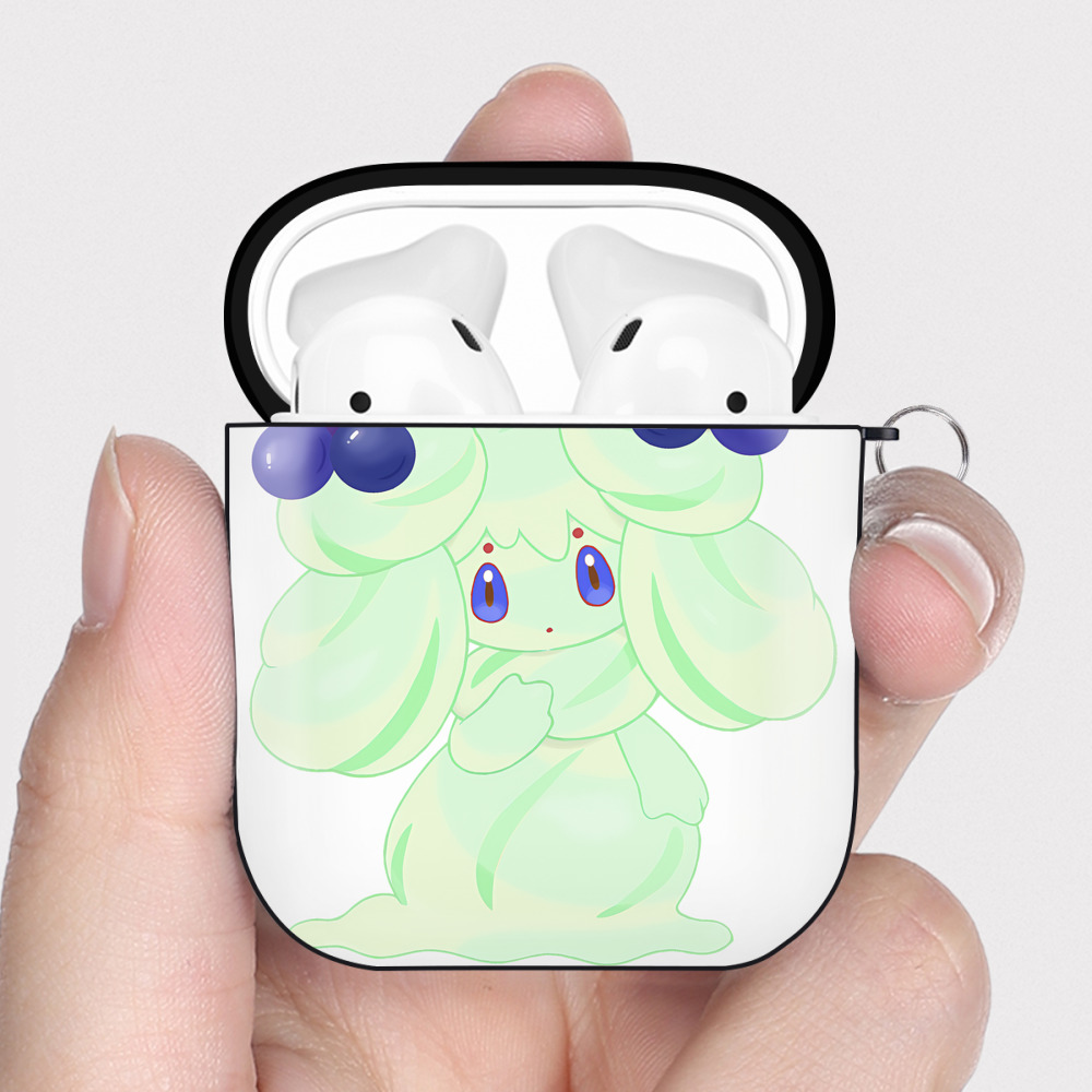 （画像用） ポケットモンスター Pokémon AirPods 第2世代保護ケース ハードシェル ブラック 耐衝撃・防指紋・カラビナ付き