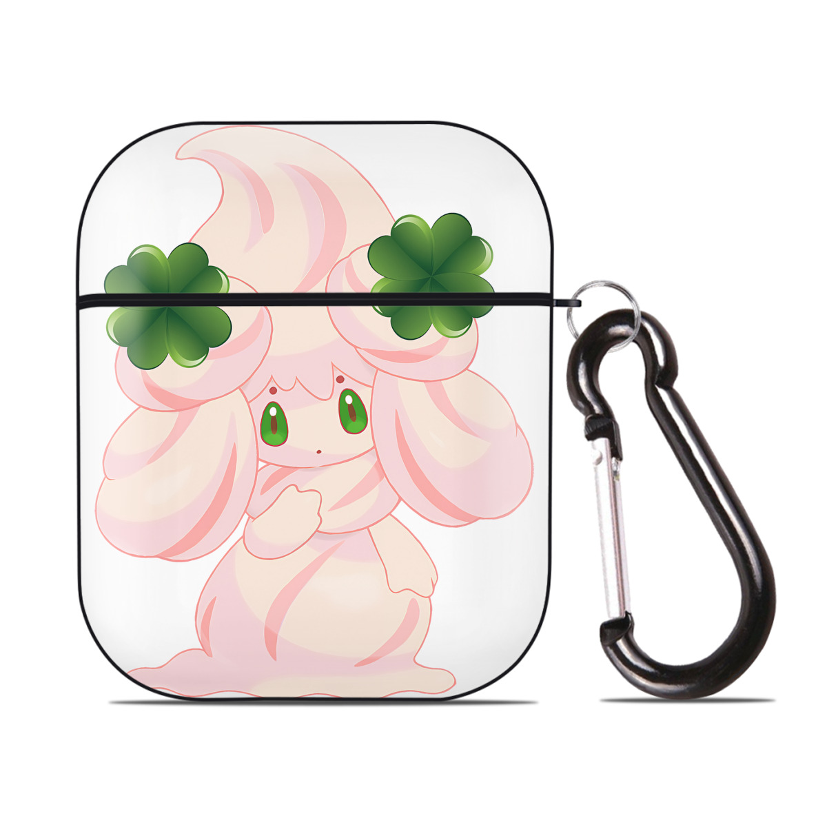 （画像用） ポケットモンスター Pokémon AirPods 第2世代保護ケース ハードシェル ブラック 耐衝撃・防指紋・カラビナ付き