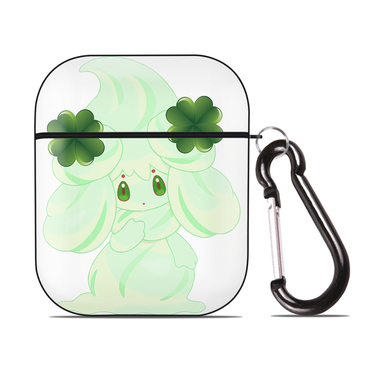 （画像用） ポケットモンスター Pokémon AirPods 第2世代保護ケース ハードシェル ブラック 耐衝撃・防指紋・カラビナ付き