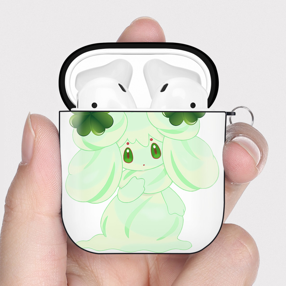 （画像用） ポケットモンスター Pokémon AirPods 第2世代保護ケース ハードシェル ブラック 耐衝撃・防指紋・カラビナ付き