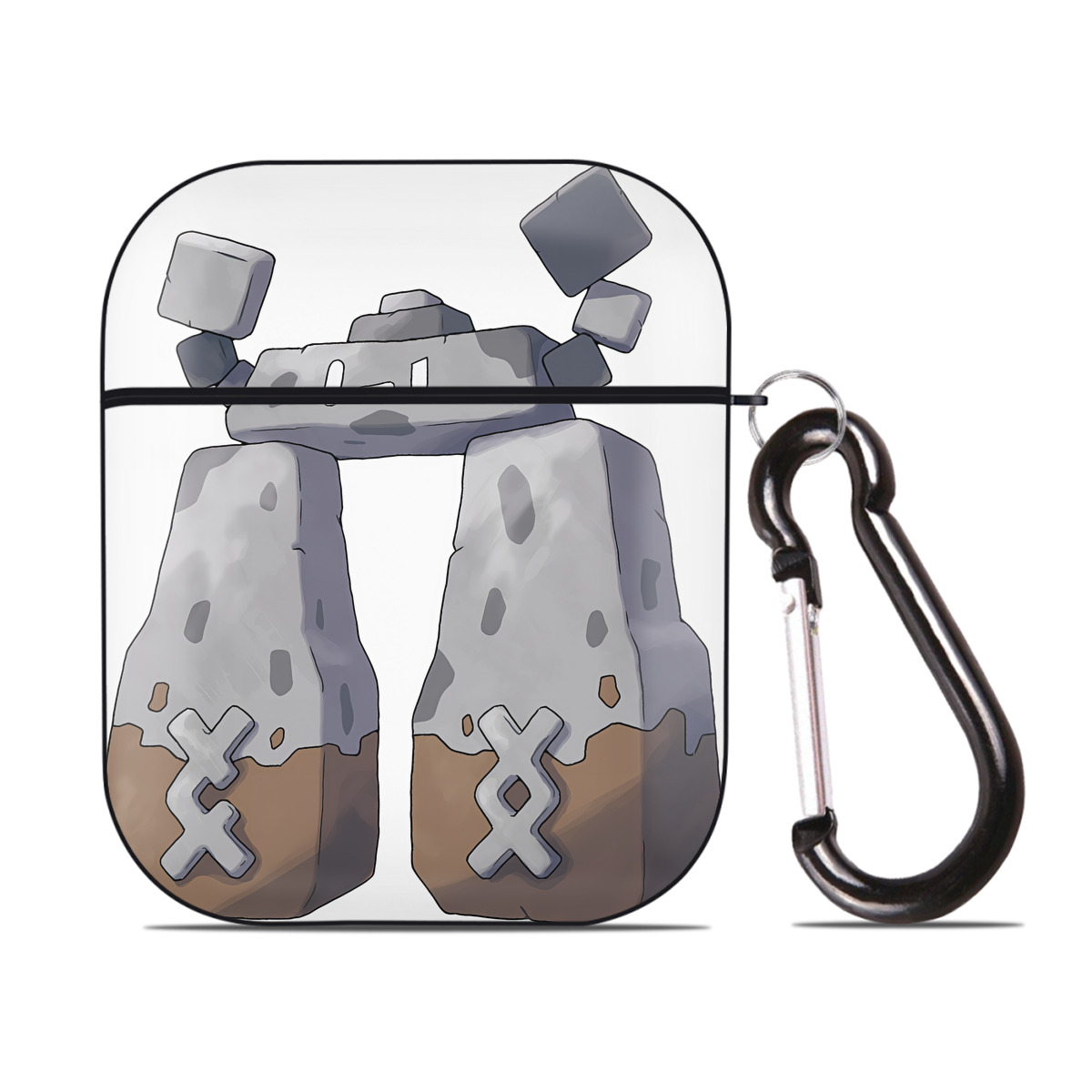 （画像用） ポケットモンスター Pokémon AirPods 第2世代保護ケース ハードシェル ブラック 耐衝撃・防指紋・カラビナ付き
