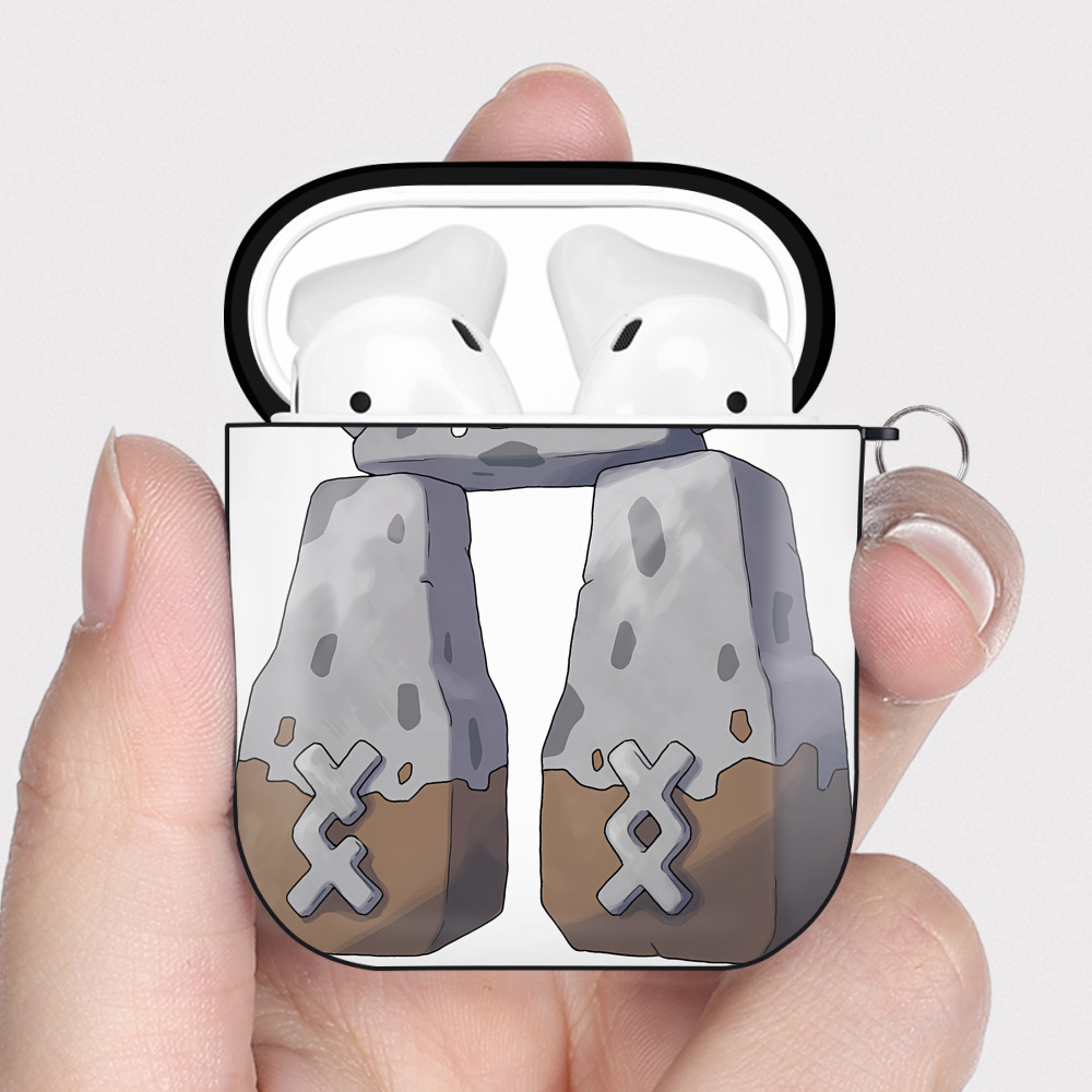 （画像用） ポケットモンスター Pokémon AirPods 第2世代保護ケース ハードシェル ブラック 耐衝撃・防指紋・カラビナ付き