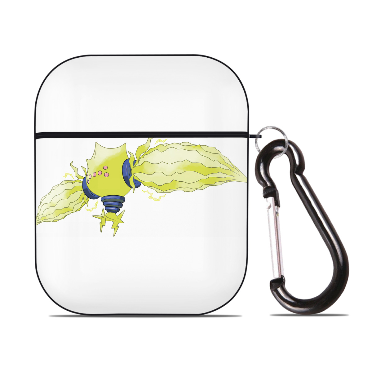 （画像用） ポケットモンスター Pokémon AirPods 第2世代保護ケース ハードシェル ブラック 耐衝撃・防指紋・カラビナ付き