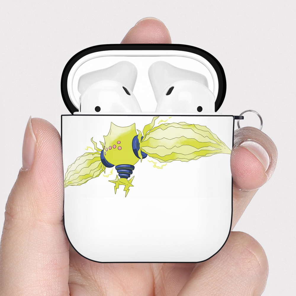 （画像用） ポケットモンスター Pokémon AirPods 第2世代保護ケース ハードシェル ブラック 耐衝撃・防指紋・カラビナ付き