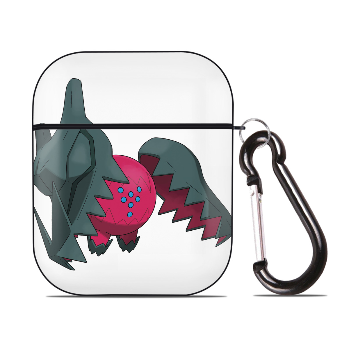 （画像用） ポケットモンスター Pokémon AirPods 第2世代保護ケース ハードシェル ブラック 耐衝撃・防指紋・カラビナ付き