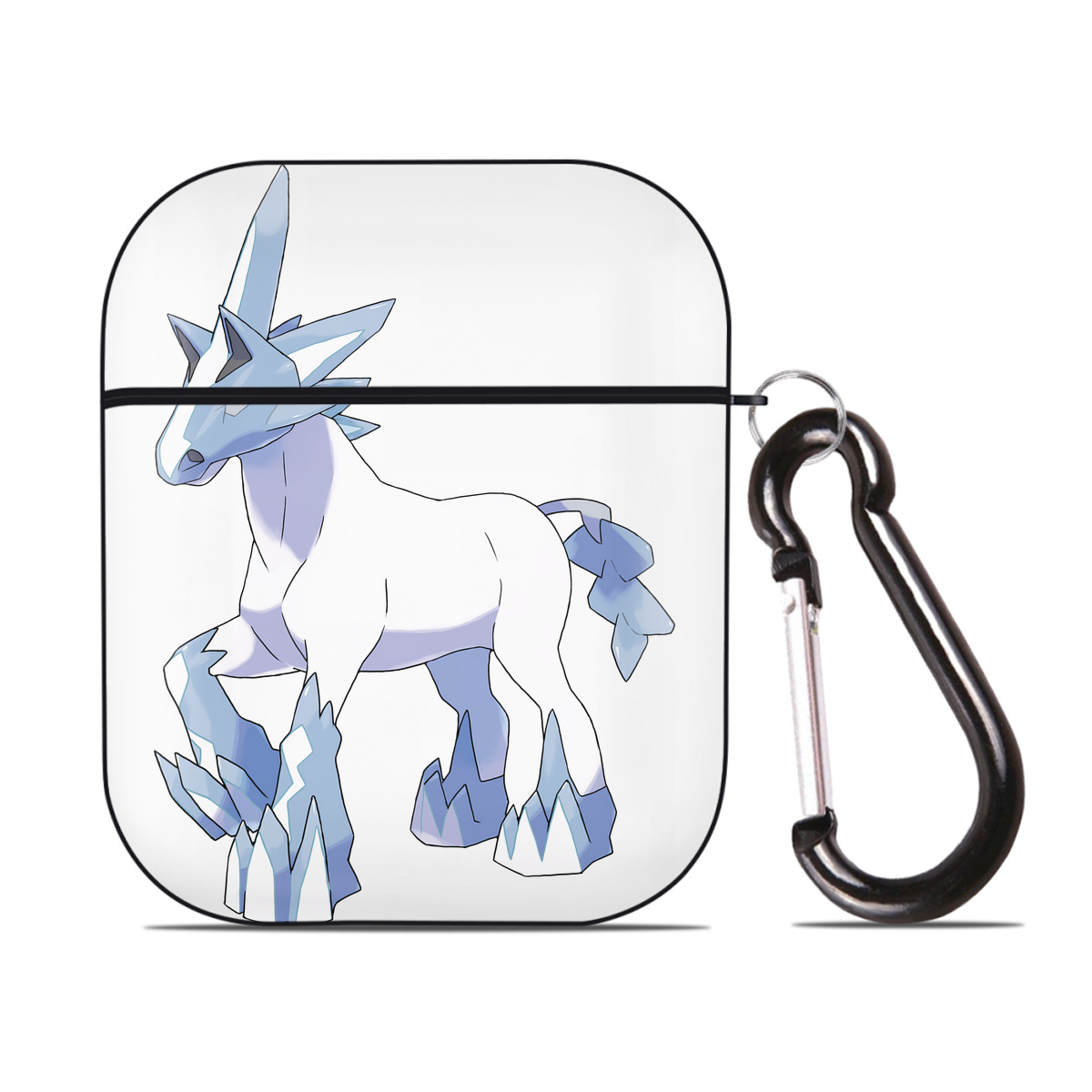 （画像用） ポケットモンスター Pokémon AirPods 第2世代保護ケース ハードシェル ブラック 耐衝撃・防指紋・カラビナ付き