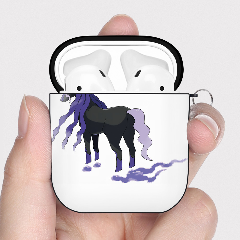 （画像用） ポケットモンスター Pokémon AirPods 第2世代保護ケース ハードシェル ブラック 耐衝撃・防指紋・カラビナ付き